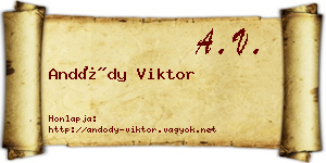 Andódy Viktor névjegykártya