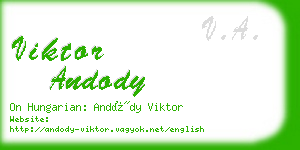 viktor andody business card